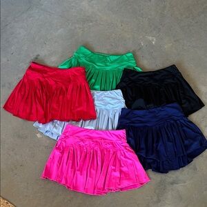 GB Girls Vibrant Mini Skirt Collection - Red, Green, Blue, Pink, Black, Silver